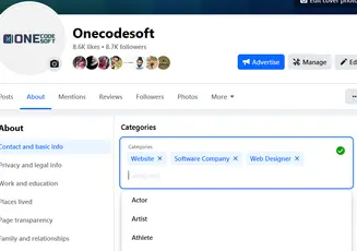 Easy way to find Facebook Page Categories